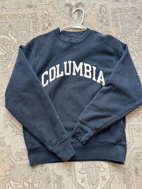 Columbia University Champion Navy Sweatshirt Reverse Weave size S